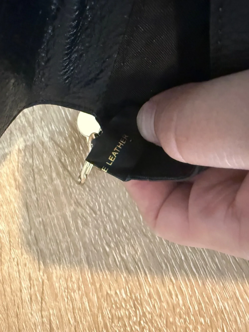 Rebecca Minkoff Wallet Black With Keychain Gold Keychain Hoop